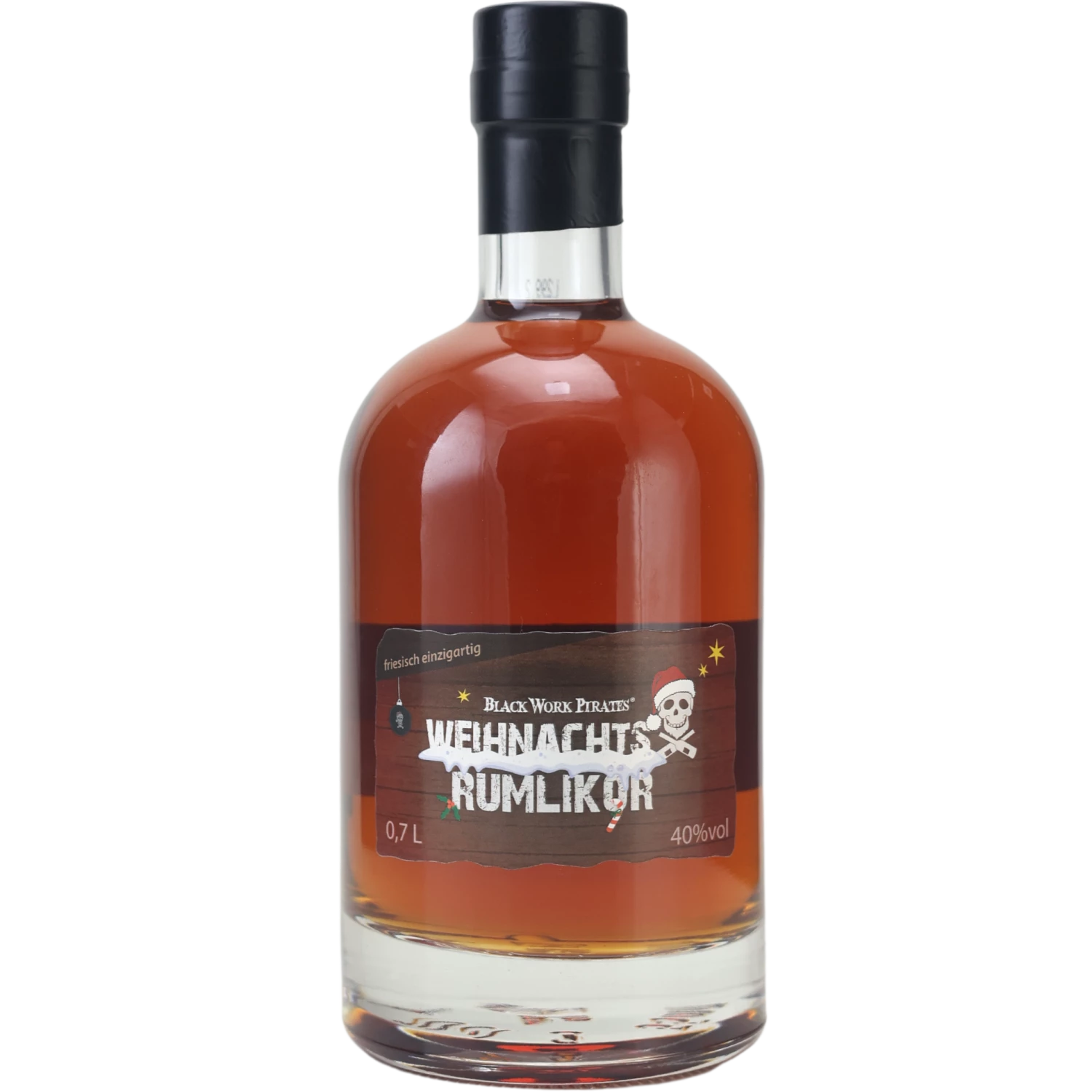 Black Work Pirates Weihnachts Rumlikör 40% 0,7l 3 Black Work Pirates Weihnachts Rumlikör 40% 0,7l