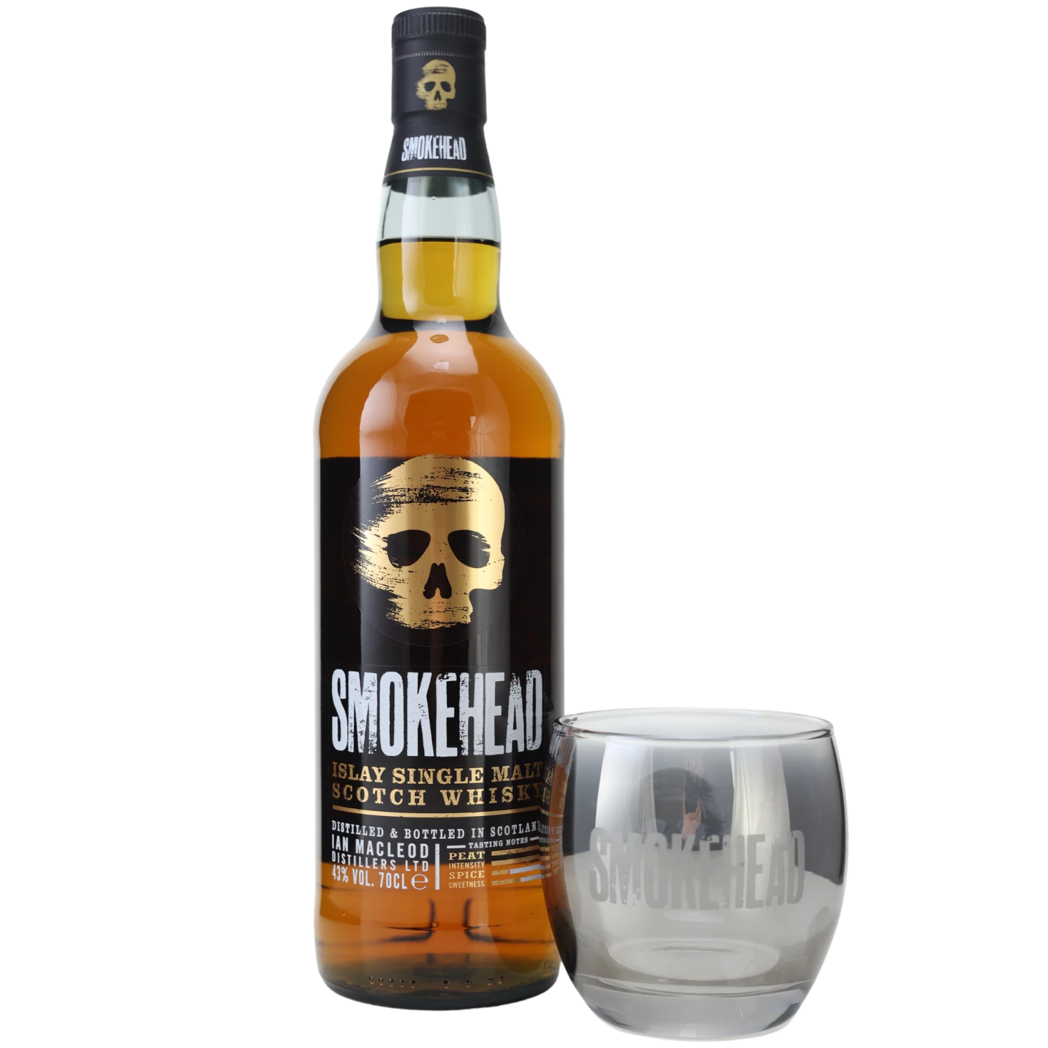 Smokehead Peated Single Malt Whisky 43% 0,7l + Tumbler 3 Smokehead Peated Single Malt Whisky 43% 0,7l + Tumbler