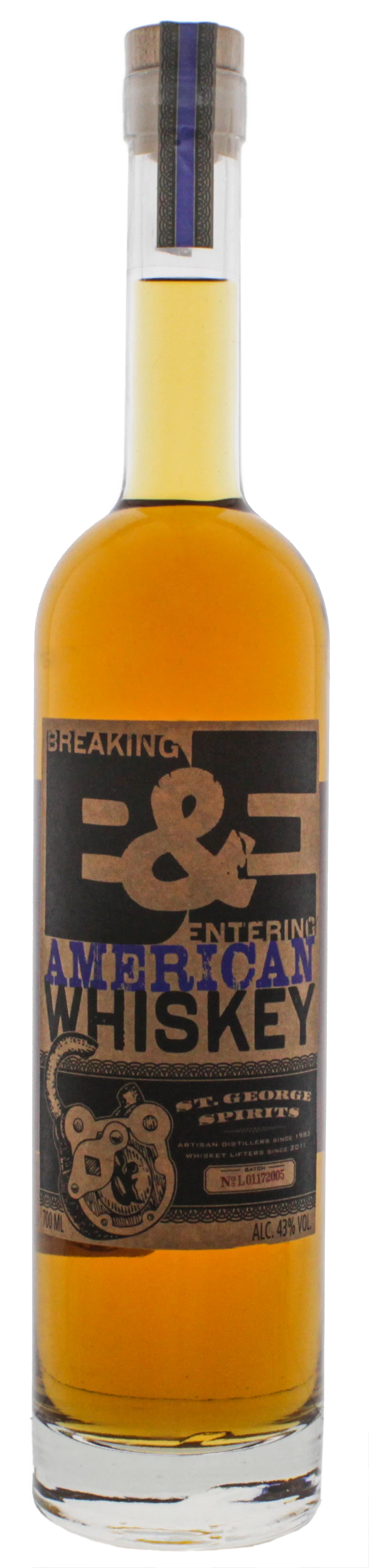 St. George Breaking & Entering American Whiskey 43% 0,7l 3 St. George Breaking & Entering American Whiskey 43% 0,7l