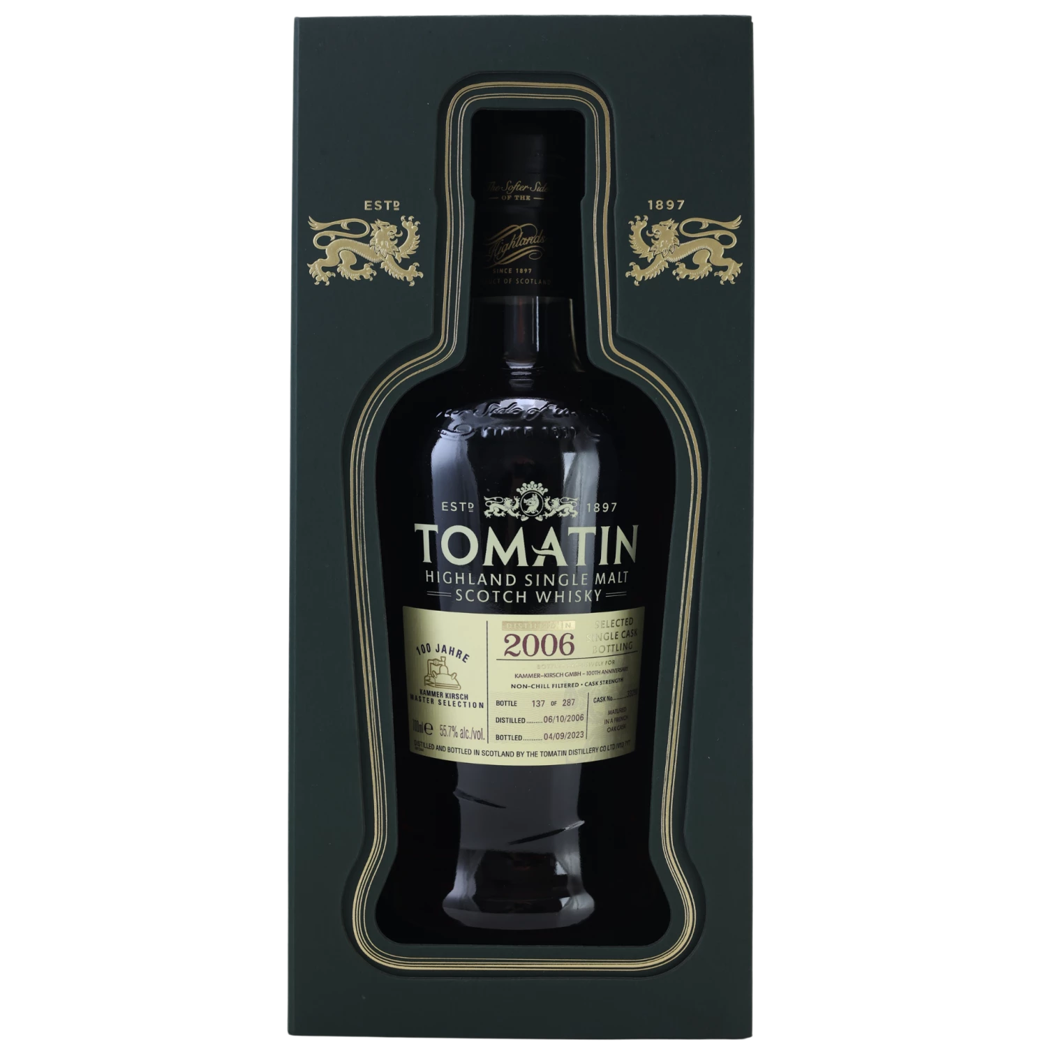 Tomatin 2006 100th Anniversary Single Cask Whisky 55,7% 0,7l 4 Tomatin 2006 100th Anniversary Single Cask Whisky 55,7% 0,7l – Bild 2