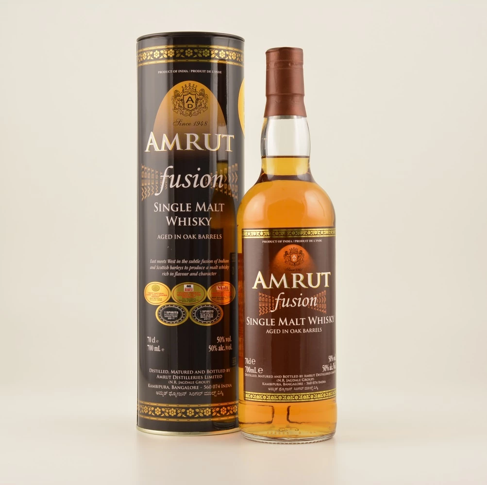 Amrut Fusion Indian Whisky 0,7l 50% 4 Amrut Fusion Indian Whisky 0,7l 50% – Bild 2