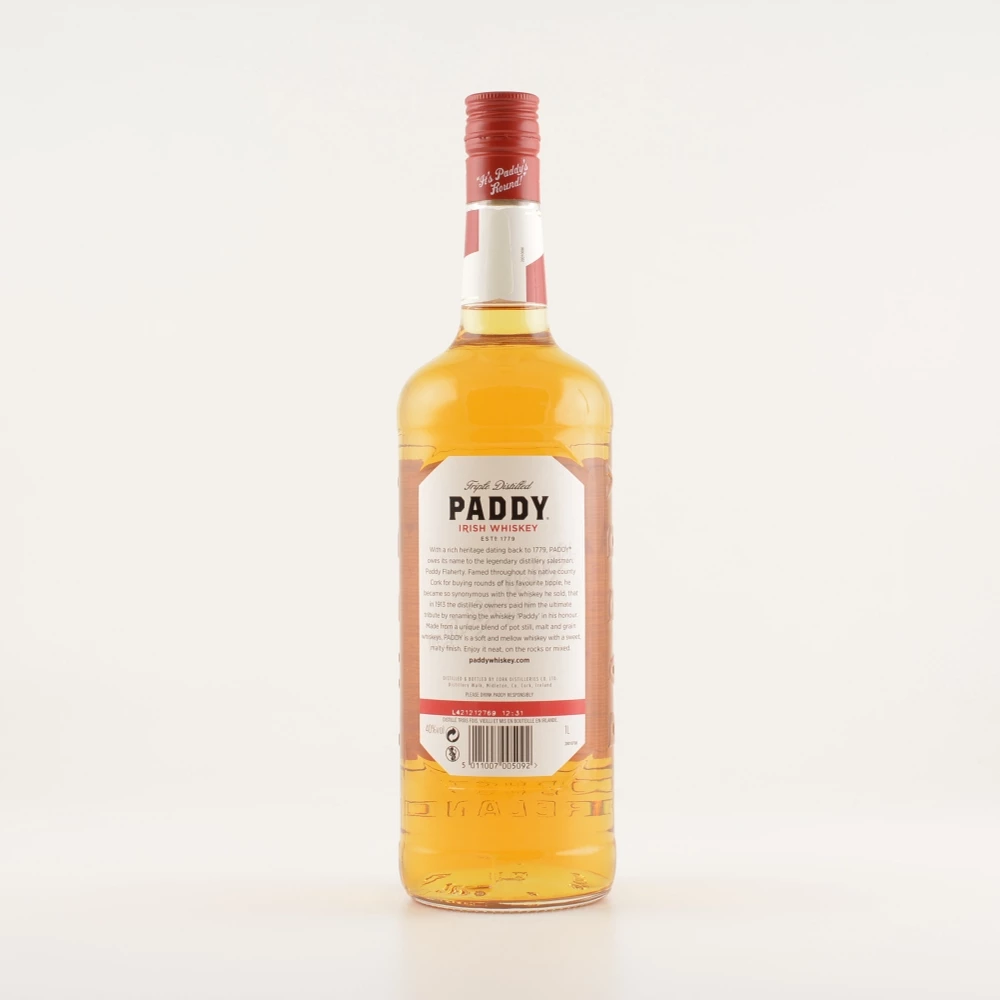 Paddy Old Irish Whiskey 40% 1,0l 5 Paddy Old Irish Whiskey 40% 1,0l – Bild 3