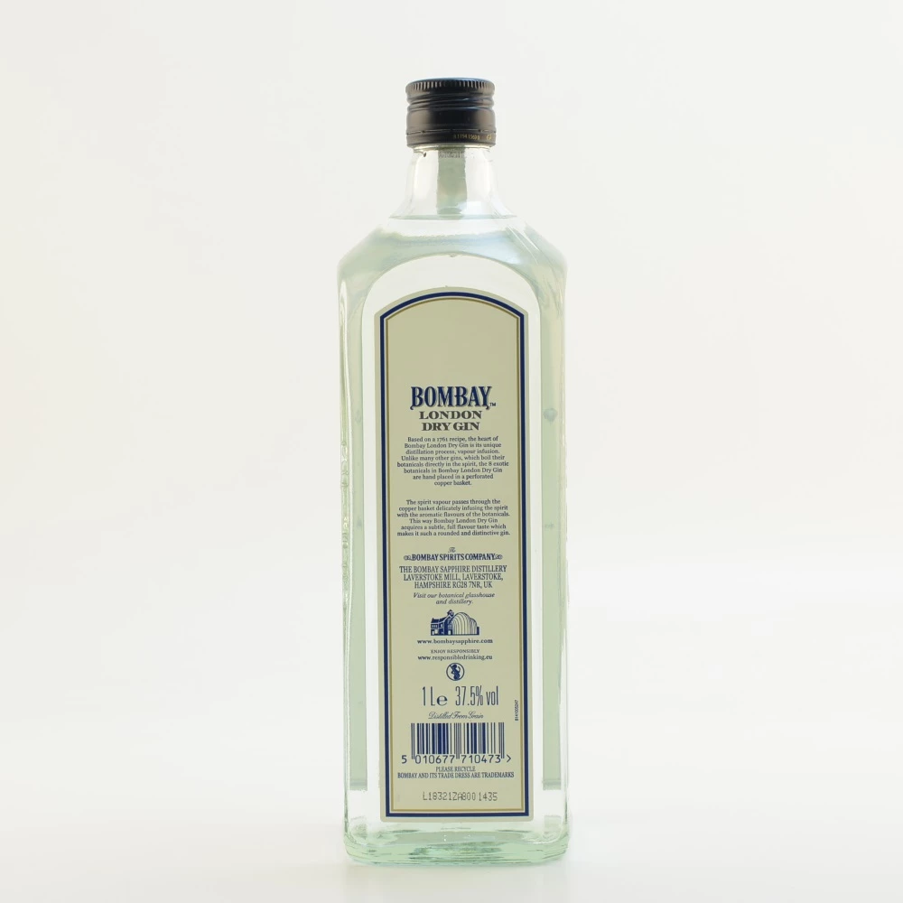 Bombay Original London Dry Gin 37,5% 1,0l 7 Bombay Original London Dry Gin 37,5% 1,0l – Bild 5