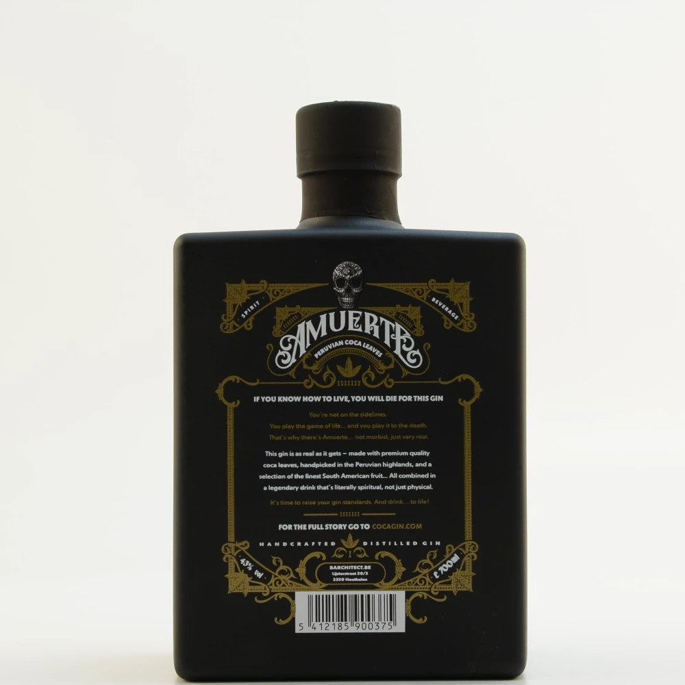 Amuerte Coca Leaf Gin Black Edition 43% 0,7l 6 Amuerte Coca Leaf Gin Black Edition 43% 0,7l – Bild 4
