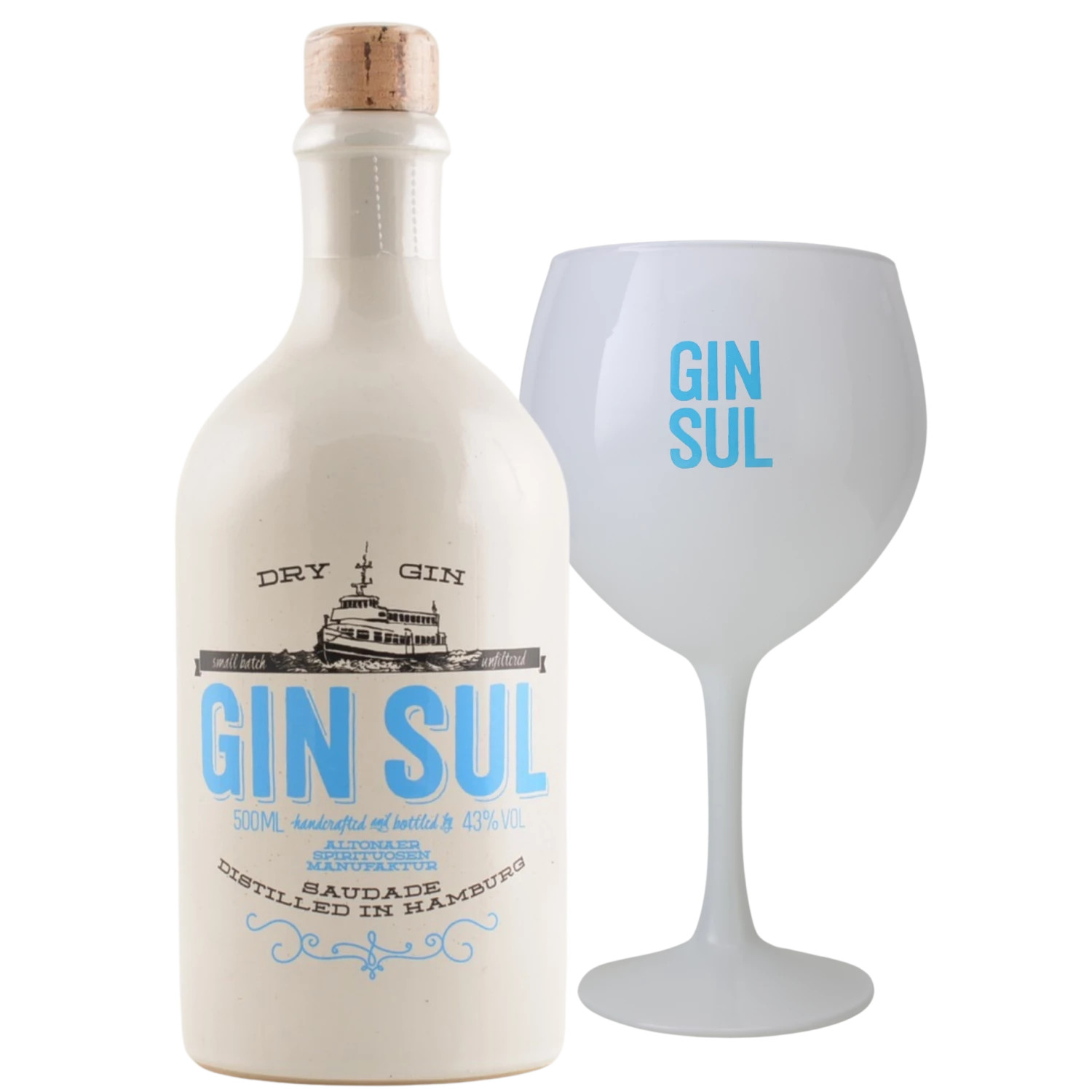 Gin Sul Hamburger Gin 43% 0,5l + Gin Sul Glas 3 Gin Sul Hamburger Gin 43% 0,5l + Gin Sul Glas