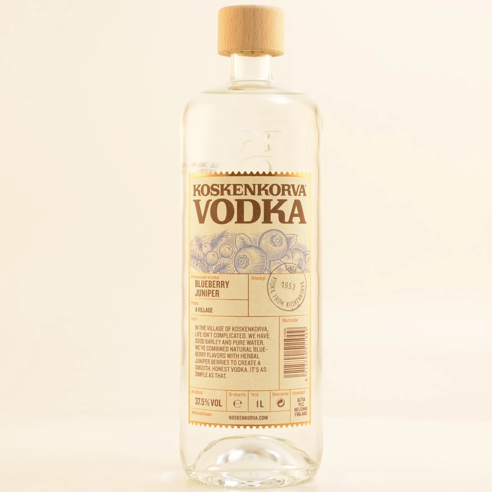Koskenkorva Vodka Blueberry Juniper 37,5% 1,0l 4 Koskenkorva Vodka Blueberry Juniper 37,5% 1,0l – Bild 2