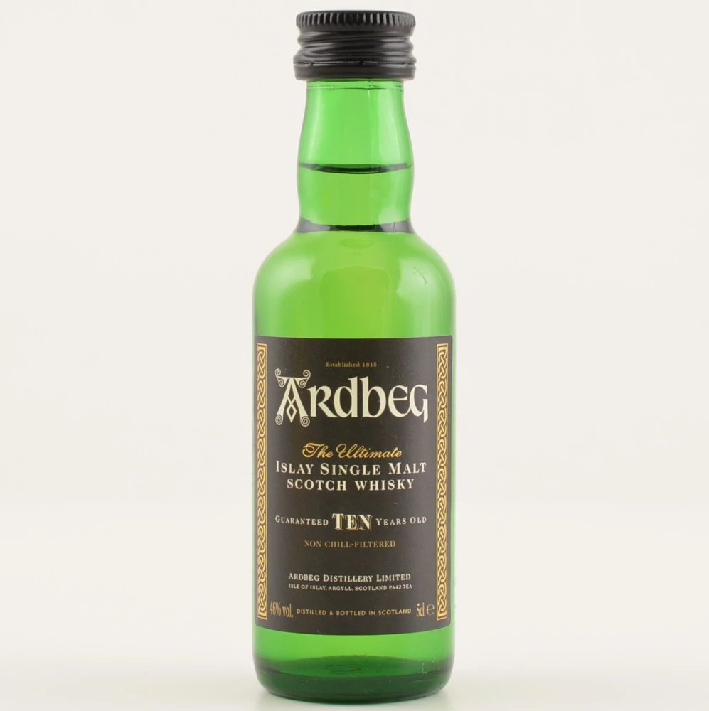 Ardbeg 10 Jahre Islay Whisky MINI 46% 0,05l 4 Ardbeg 10 Jahre Islay Whisky MINI 46% 0,05l – Bild 2