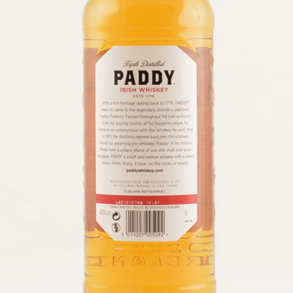 Paddy Old Irish Whiskey 40% 1,0l 6 Paddy Old Irish Whiskey 40% 1,0l – Bild 4