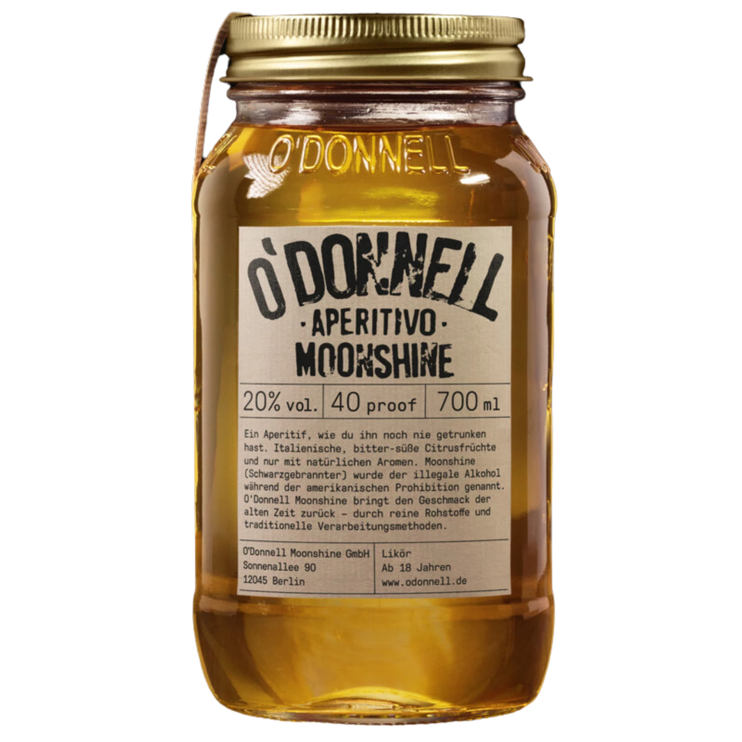 O'Donnell Original Moonshine Aperitivo 20% 0,7l 3 O'Donnell Original Moonshine Aperitivo 20% 0,7l