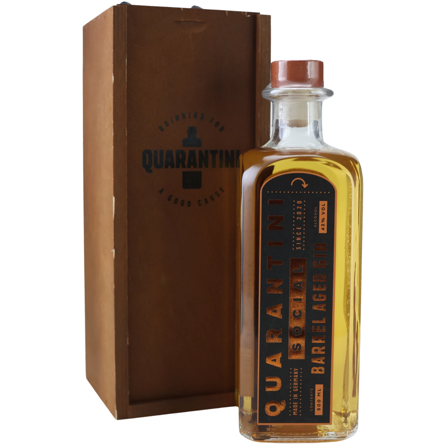 Quarantini Social Barrel Aged Gin 42% 0,5l 3 Quarantini Social Barrel Aged Gin 42% 0,5l