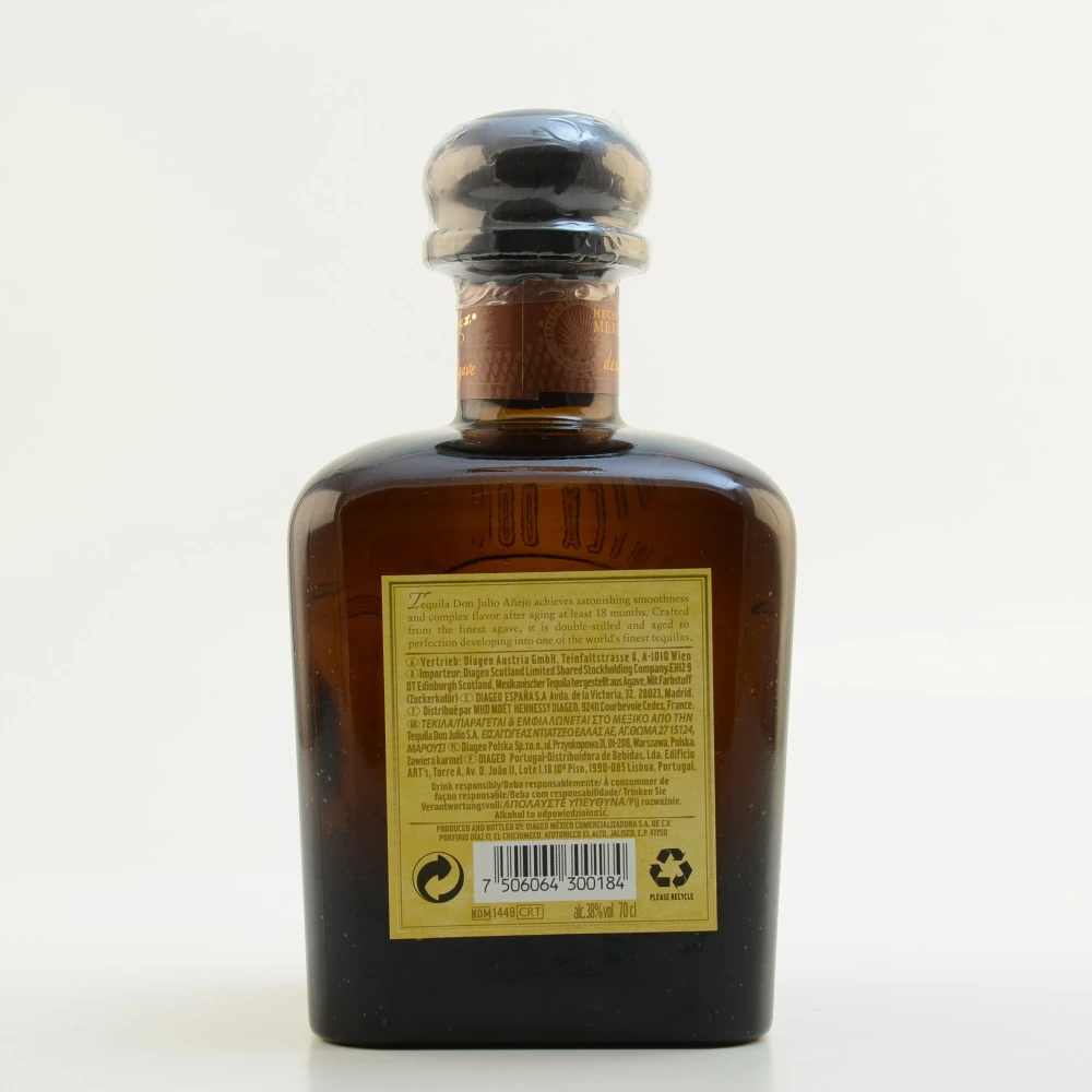 Don Julio Anejo Tequila 100% Agave 38% 0,7l 6 Don Julio Anejo Tequila 100% Agave 38% 0,7l – Bild 4