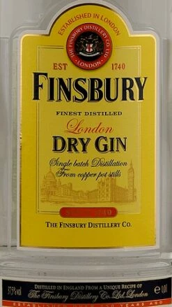 Finsbury London Dry Gin 37,5% 1,0l -Tom Home unbekannt f4ba